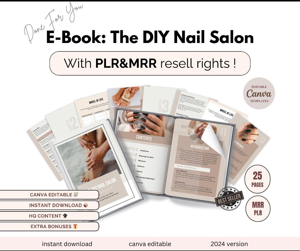 E - Book The DIY Nail Salon | Manicure eBook | At - home manicure | Nail salon at home | Nail art eBook | Nail Salon Care Tips | Nail Care tips - SkinNails&Makeup