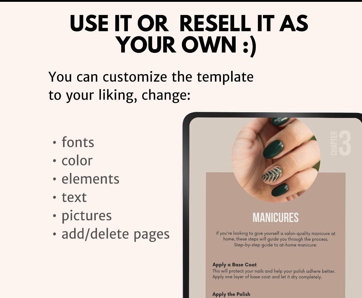 E - Book The DIY Nail Salon | Manicure eBook | At - home manicure | Nail salon at home | Nail art eBook | Nail Salon Care Tips | Nail Care tips - SkinNails&Makeup