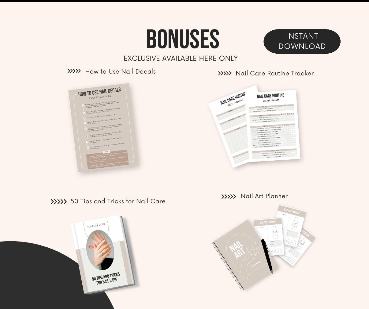 E - Book The DIY Nail Salon | Manicure eBook | At - home manicure | Nail salon at home | Nail art eBook | Nail Salon Care Tips | Nail Care tips - SkinNails&Makeup