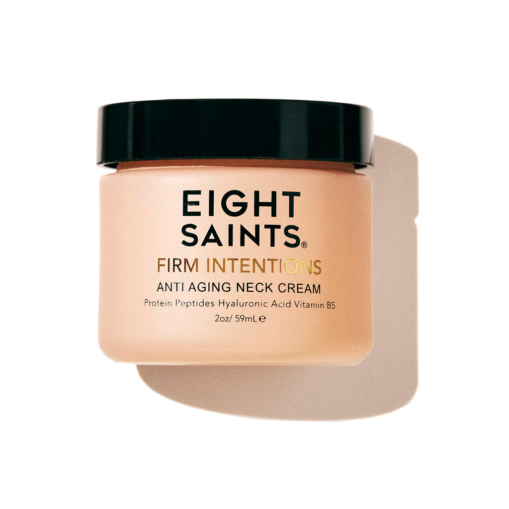 Eight Saints Firm Intentions Anti Aging Neck Cream, Natural & Organic, For Firming Skin and Reducing Wrinkles, 2 Ounces - SkinNails&Makeup