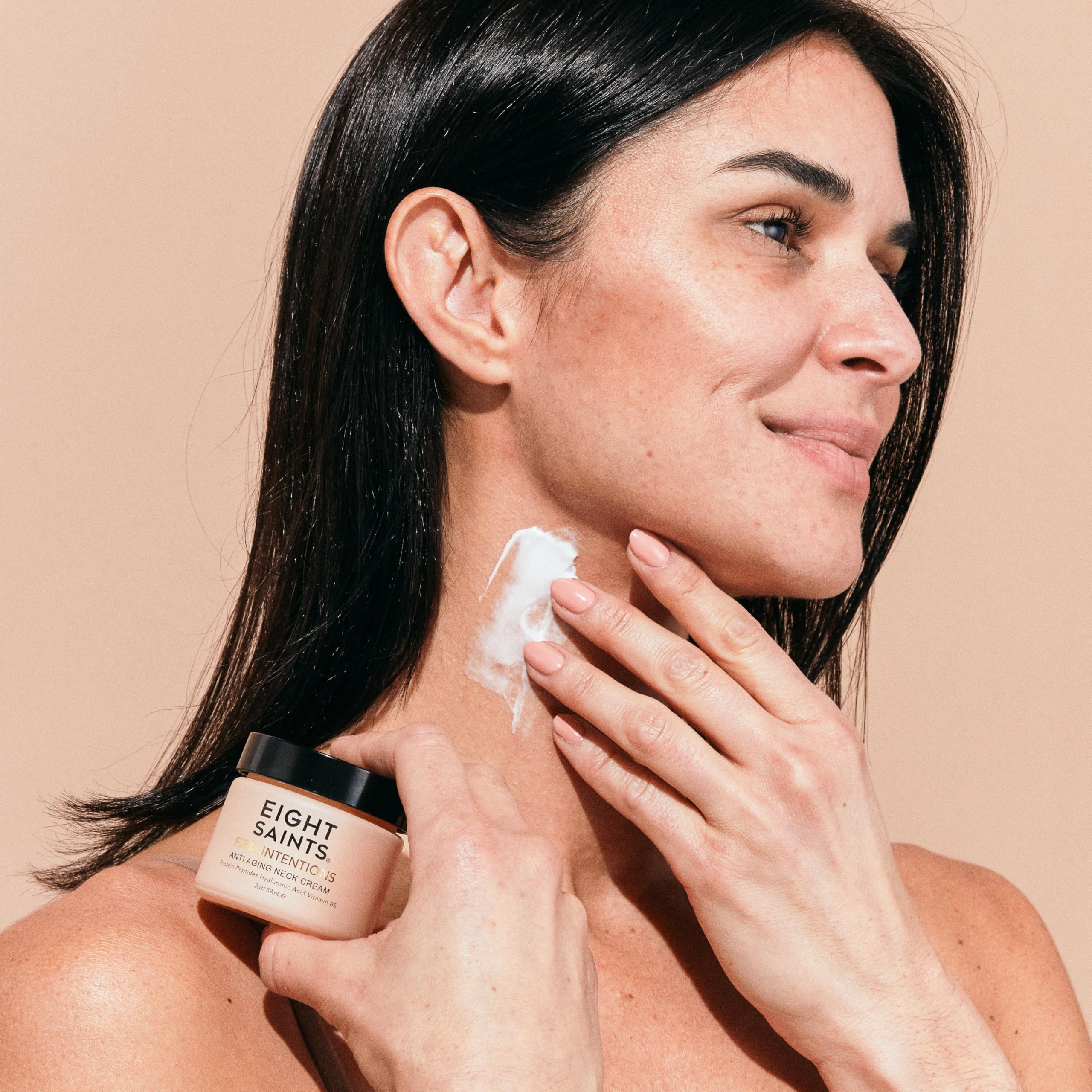 Eight Saints Firm Intentions Anti Aging Neck Cream, Natural & Organic, For Firming Skin and Reducing Wrinkles, 2 Ounces - SkinNails&Makeup