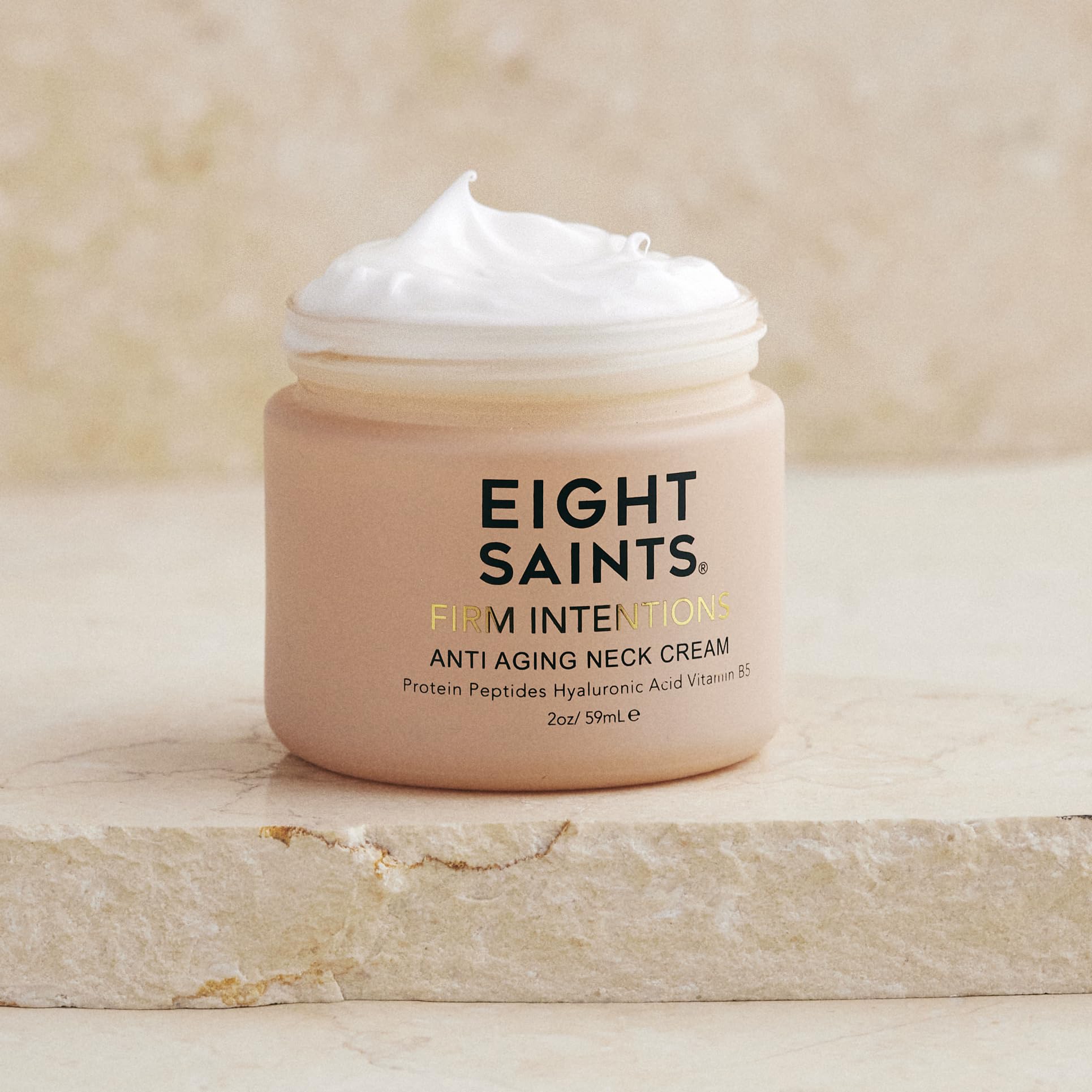 Eight Saints Firm Intentions Anti Aging Neck Cream, Natural & Organic, For Firming Skin and Reducing Wrinkles, 2 Ounces - SkinNails&Makeup