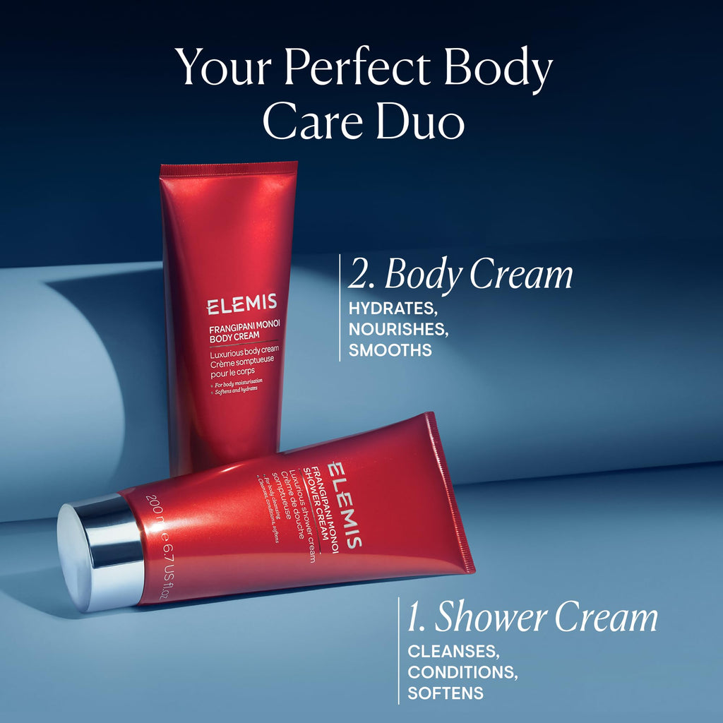 ELEMIS Frangipani Monoi Luxurious Shower Cream, 6.7 Fl Oz - SkinNails&Makeup