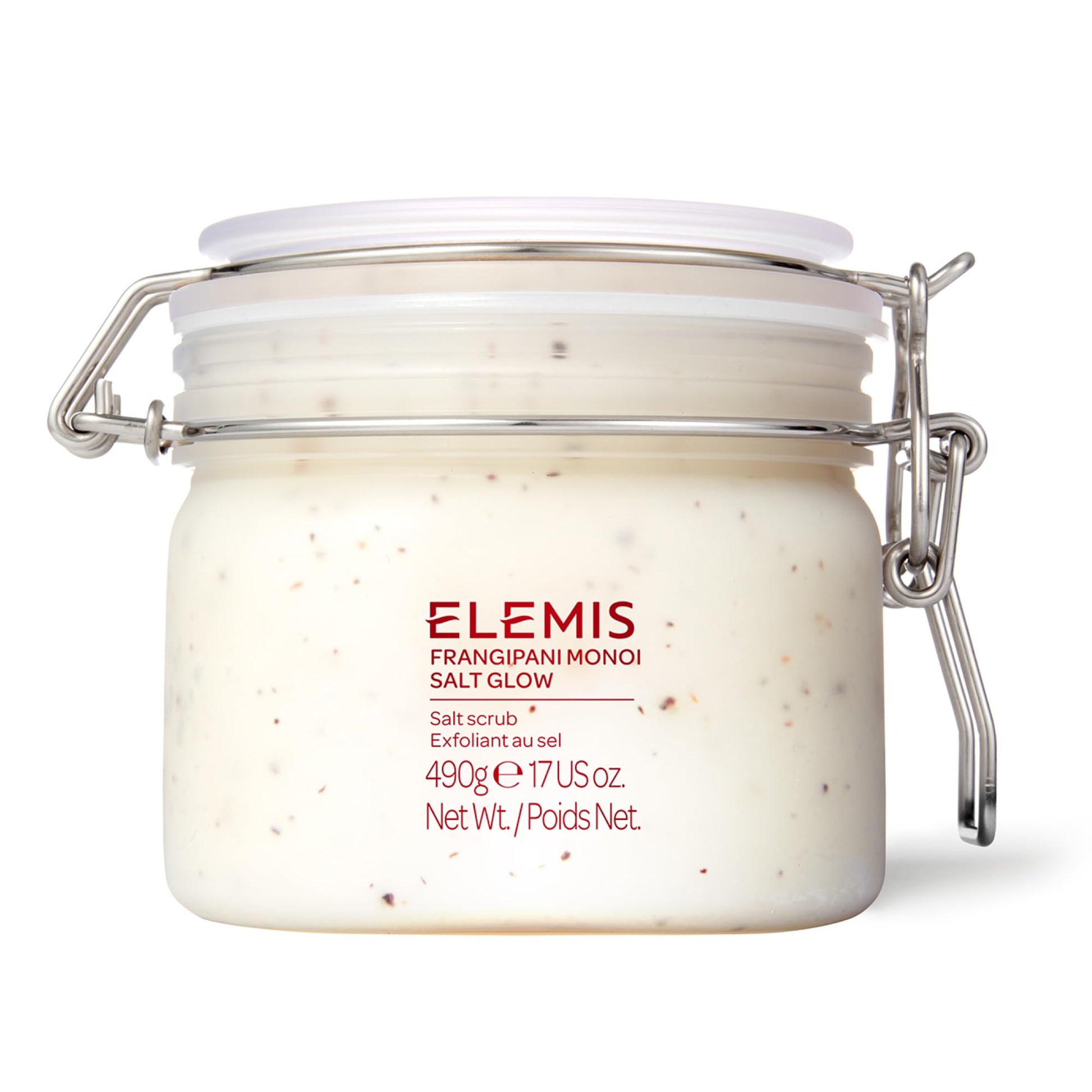 ELEMIS Frangipani Monoi Salt Glow 490g, Tropical Body Scrub To Exfoliate & Hydrate for Radiant Skin - SkinNails&Makeup