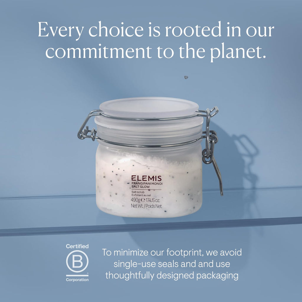 ELEMIS Frangipani Monoi Salt Glow 490g, Tropical Body Scrub To Exfoliate & Hydrate for Radiant Skin - SkinNails&Makeup