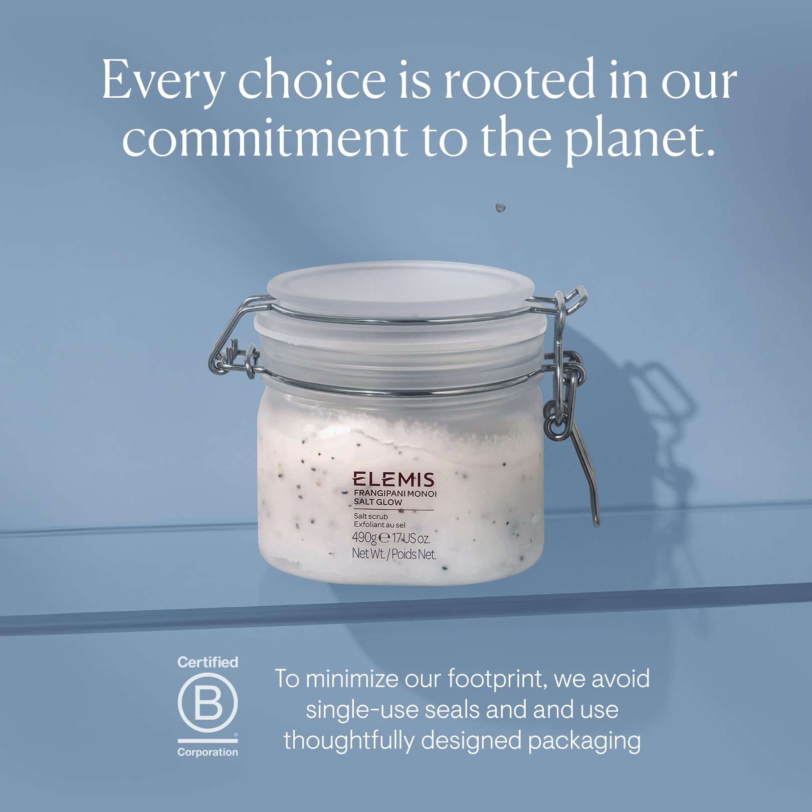 ELEMIS Frangipani Monoi Salt Glow 490g, Tropical Body Scrub To Exfoliate & Hydrate for Radiant Skin - SkinNails&Makeup