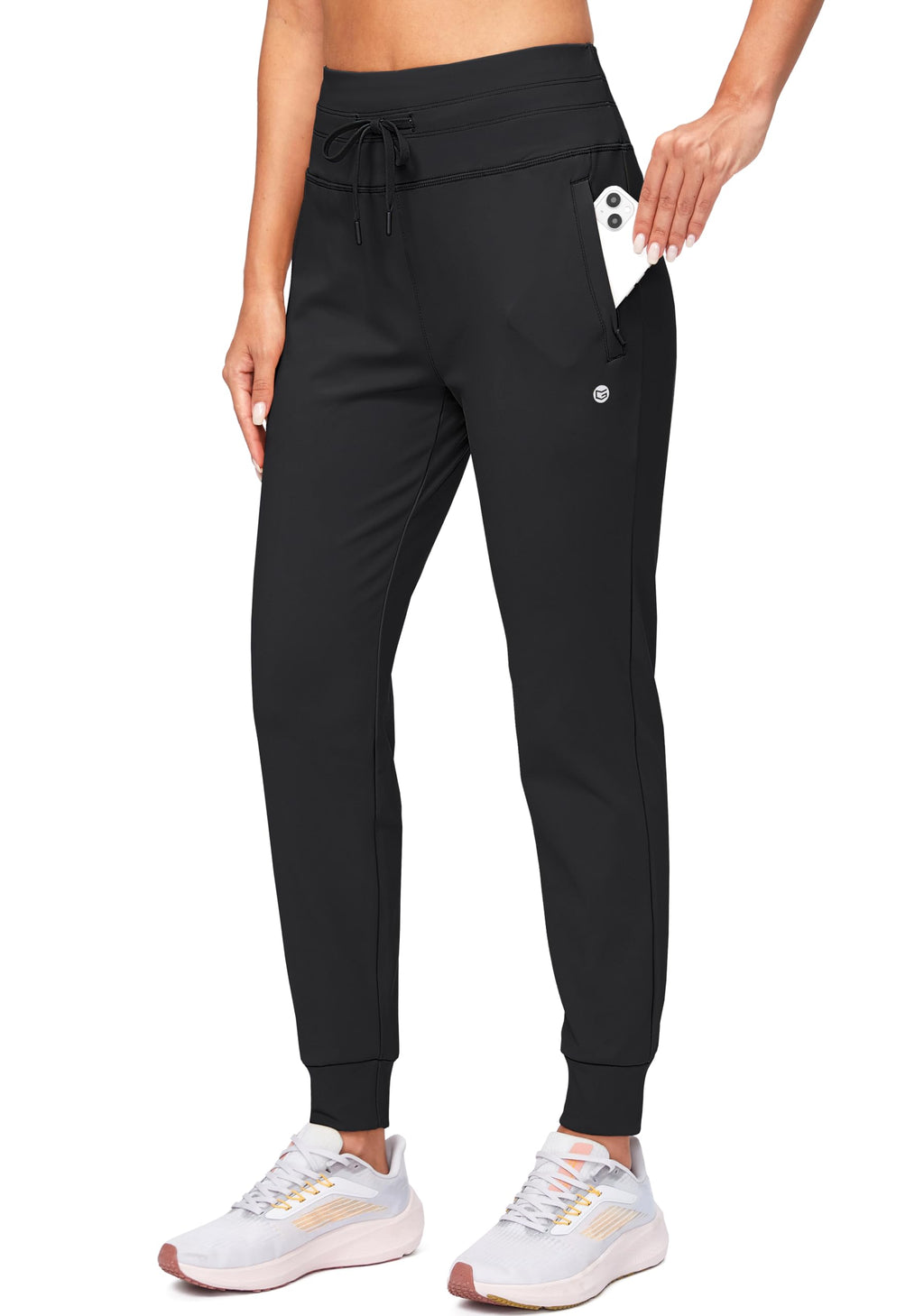 G Gradual Women's Fleece Lined Joggers High Waisted Water Resistant Thermal Winter Sweatpants Running Hiking Pockets(Black, XL) - SkinNails&Makeup