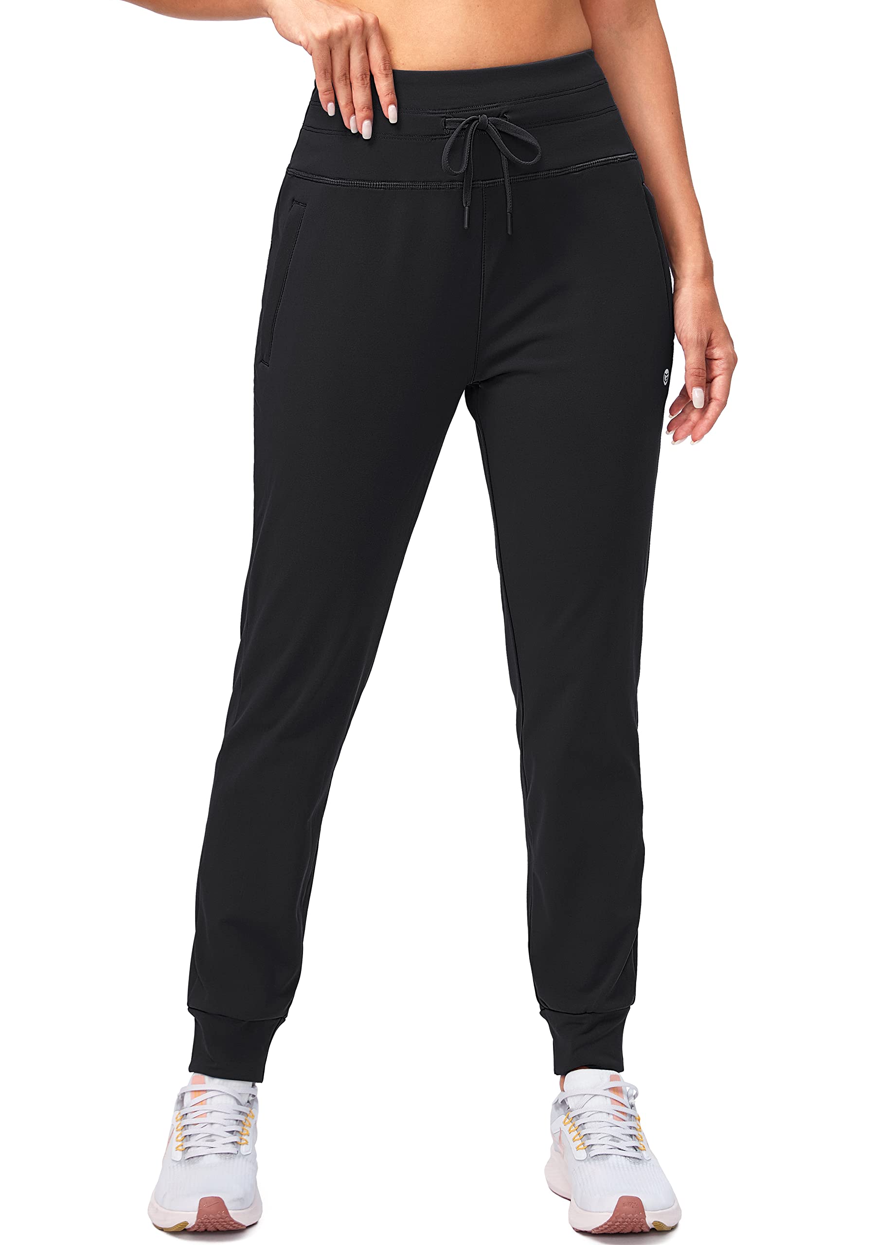 G Gradual Women's Fleece Lined Joggers High Waisted Water Resistant Thermal Winter Sweatpants Running Hiking Pockets(Black, XL) - SkinNails&Makeup