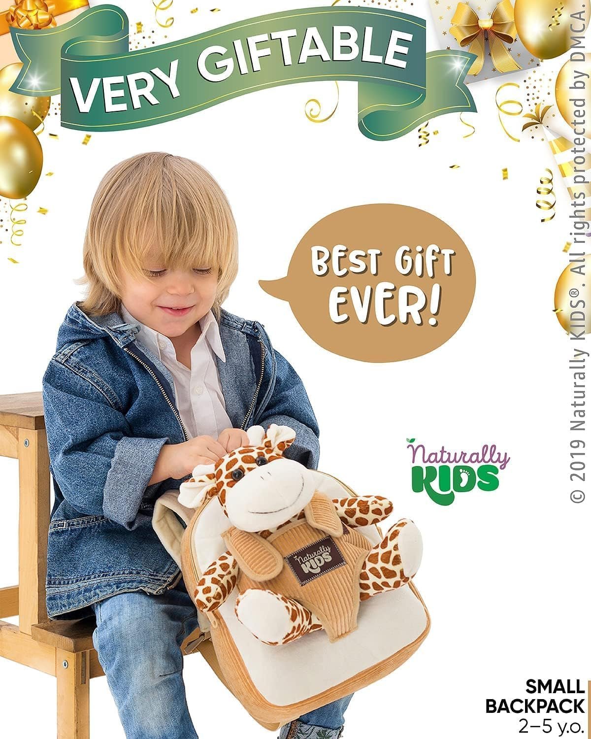 Giraffe Backpack, Giraffe Toys for Kids 3 - 5, Toddler Stuffed Animal Gifts for 2 3 4 5 Year Old Girl Boy - SkinNails&Makeup