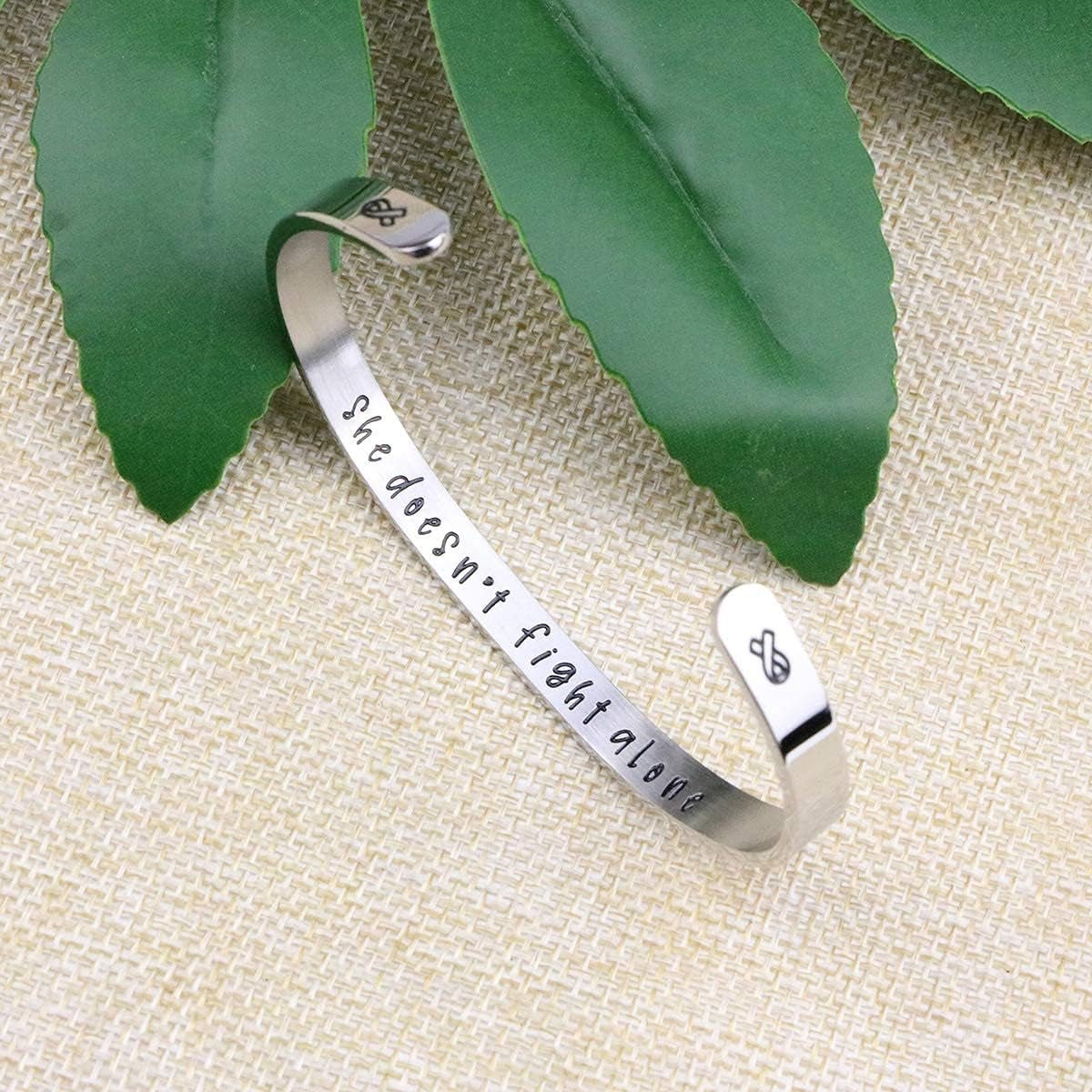 Inspirational Bracelets for Women Inspirational Cuff Bangle for Her with Engraved Message Christmas Birthday Gifts for Her - SkinNails&Makeup