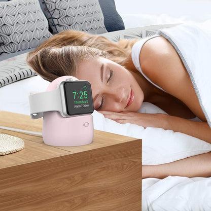 Iwatch Stand Silicone Charging Dock Holder for Apple Watch Ultra 2, Ultra, SE2, Series SE, 7 6 5 4 3 2 1 (45/44/42/41/40/38Mm), (Pink) - SkinNails&Makeup
