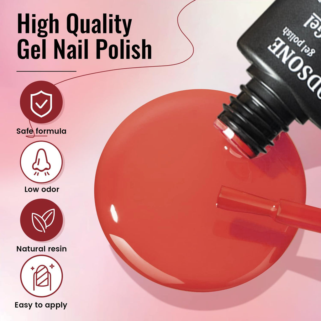 JODSONE Gel Nail Polish Kit with U V Light 32 Colors Gel Polish Nail + 4 Functional Adhesive Bottles Kit Soak Off Manicure Tools Gifts for Women - My Store