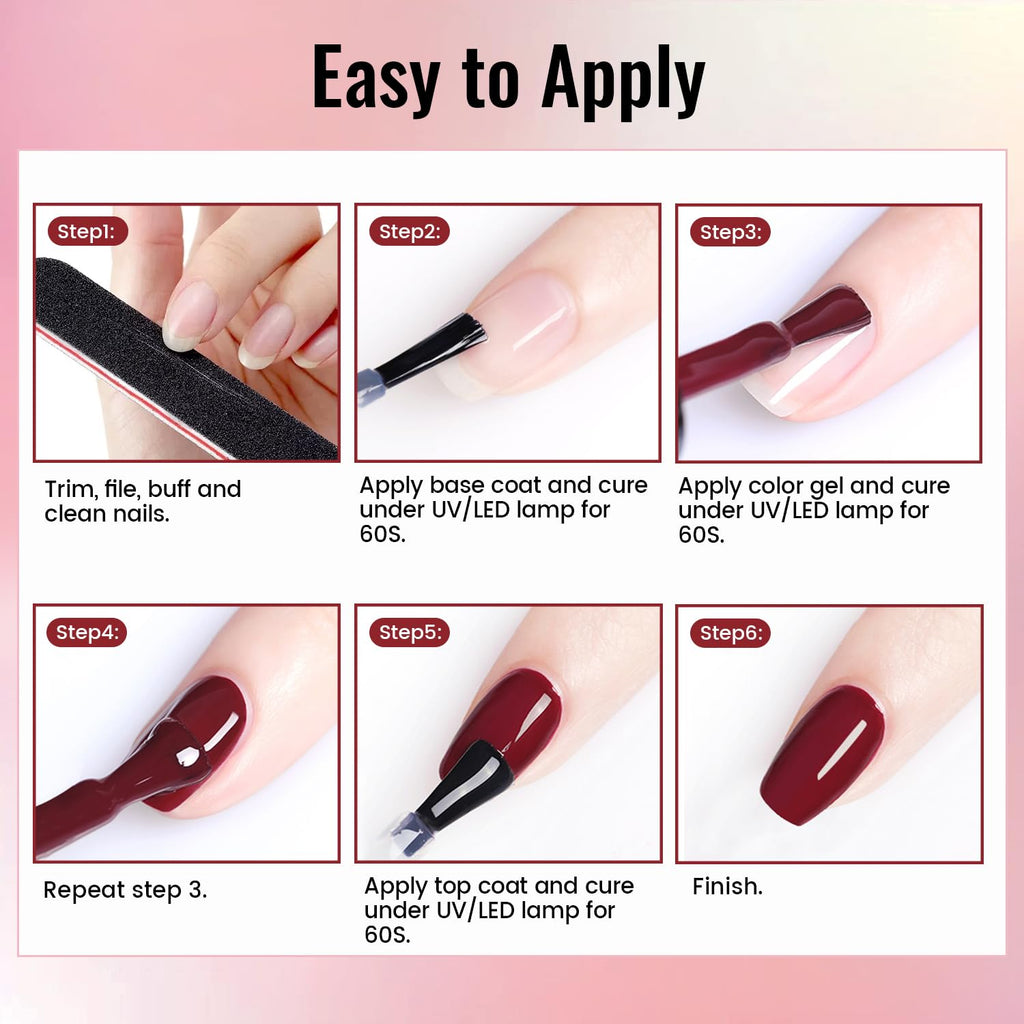 JODSONE Gel Nail Polish Kit with U V Light 32 Colors Gel Polish Nail + 4 Functional Adhesive Bottles Kit Soak Off Manicure Tools Gifts for Women - My Store