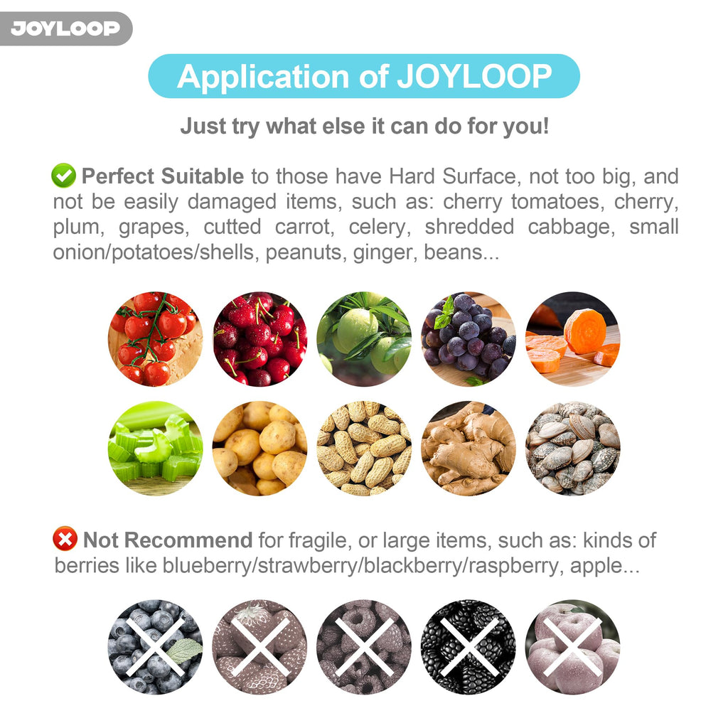 JOYMOOP Fruit Cleaner Spinner JOYLOOP, Large Fruit Washer Spinner, Fruit Cleaner Spinner with Fruit Washer Bowl, Vegetable Fruit Spinner Washer,Fruit and Vegetable Scrubber - SkinNails&Makeup