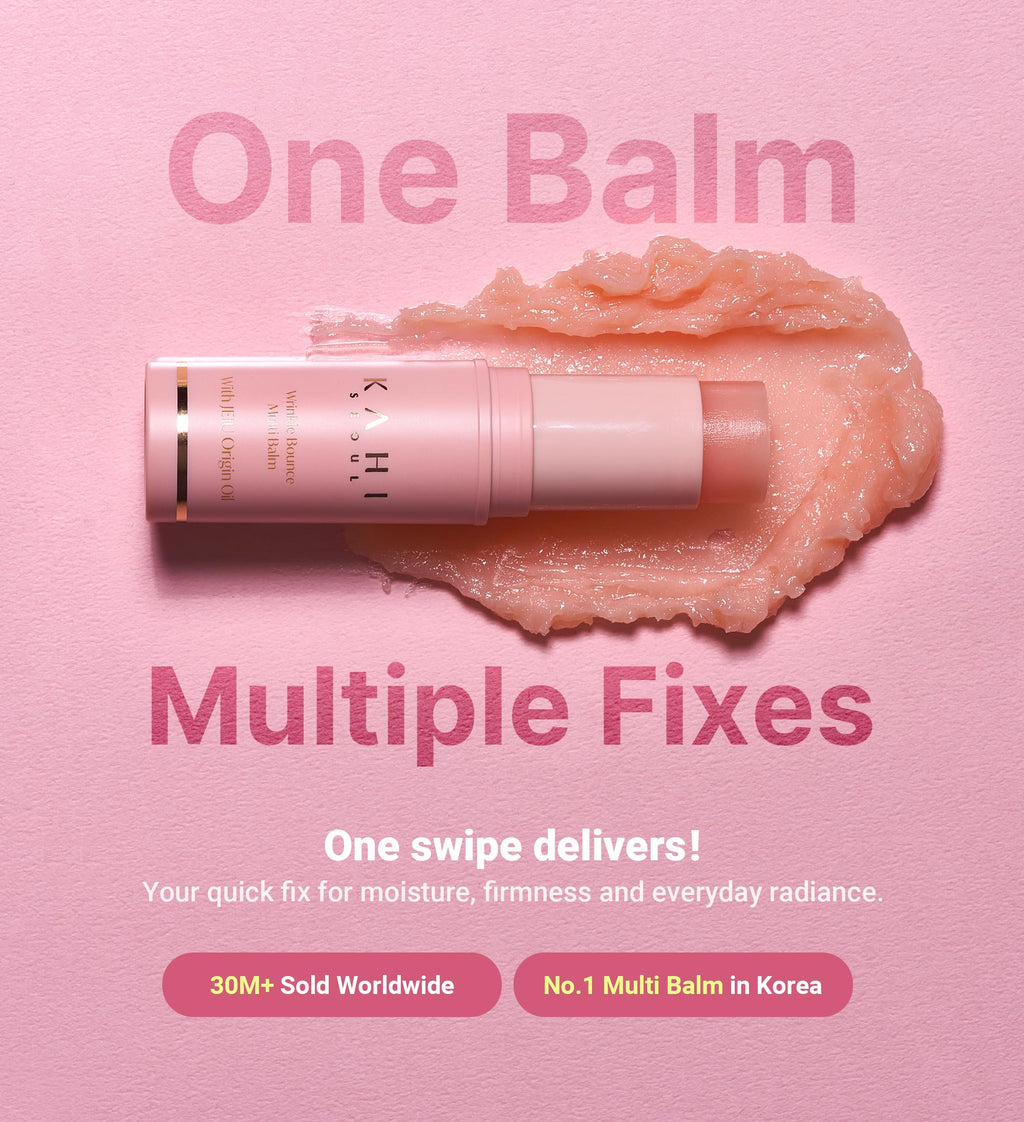 KAHI Wrinkle Bounce Multi Balm Stick | PDRN Collagen Wrinkle Stick | Korean Skin Care |All - in - One Hydrating Lip Balm Eye Cream Neck Cream Make Up Base & Face Mist Moisture Balm - SkinNails&Makeup