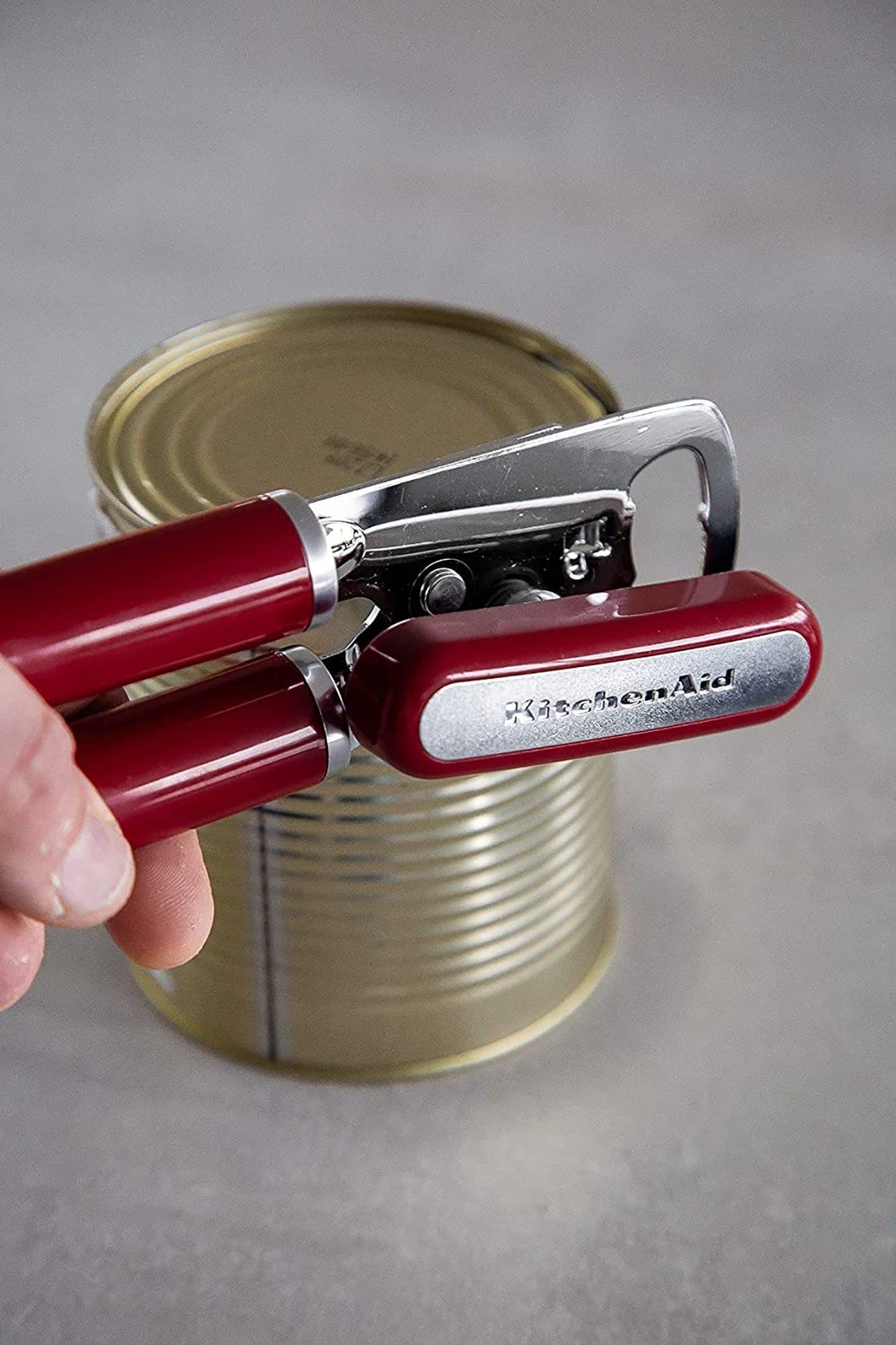 KitchenAid Classic Multifunction Can Opener and Bottle Opener Easy to Use, Razor Sharp Stainless Steel Cutting Wheel, Soft Ergonomic Handles, Empire Red - SkinNails&Makeup