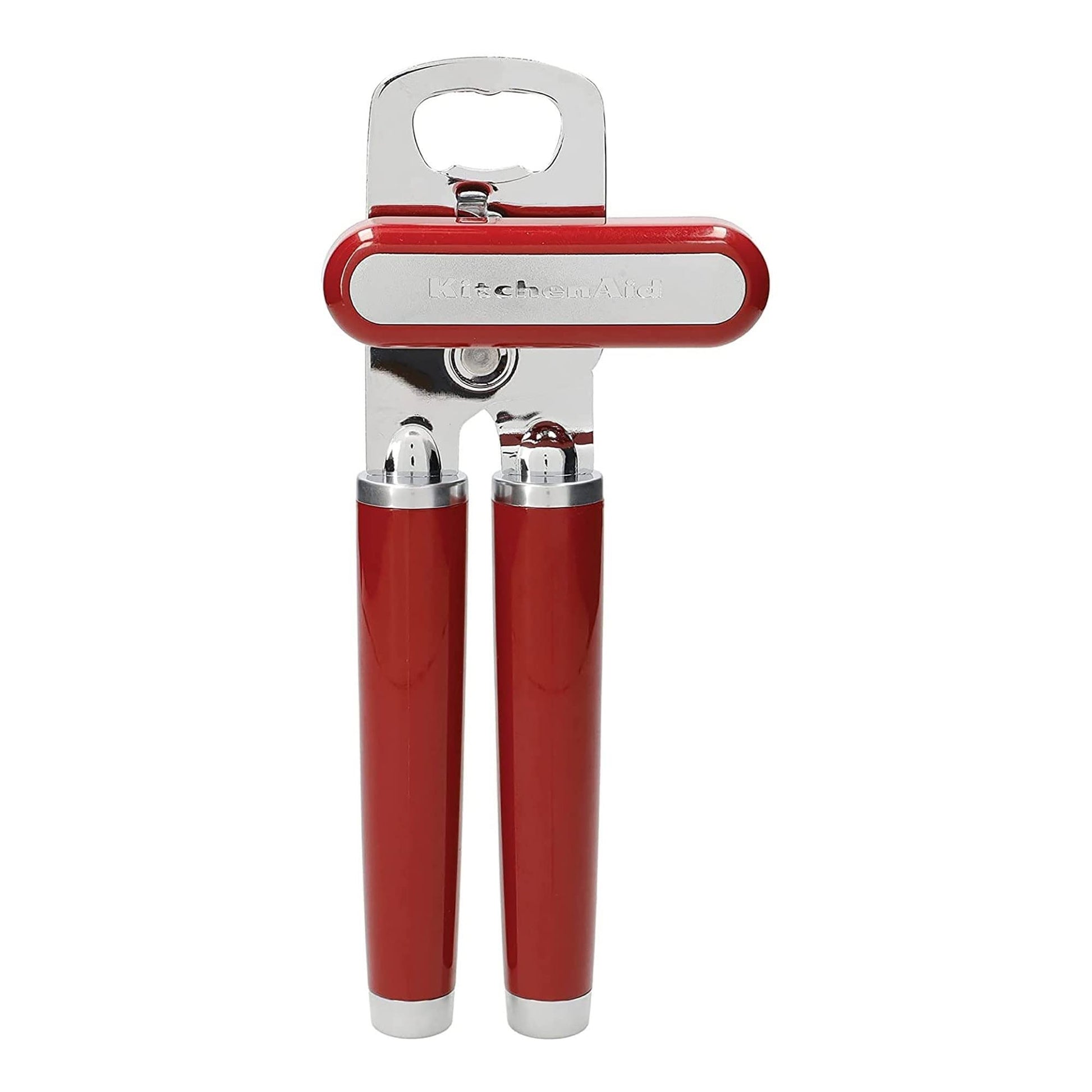 KitchenAid Classic Multifunction Can Opener and Bottle Opener Easy to Use, Razor Sharp Stainless Steel Cutting Wheel, Soft Ergonomic Handles, Empire Red - SkinNails&Makeup