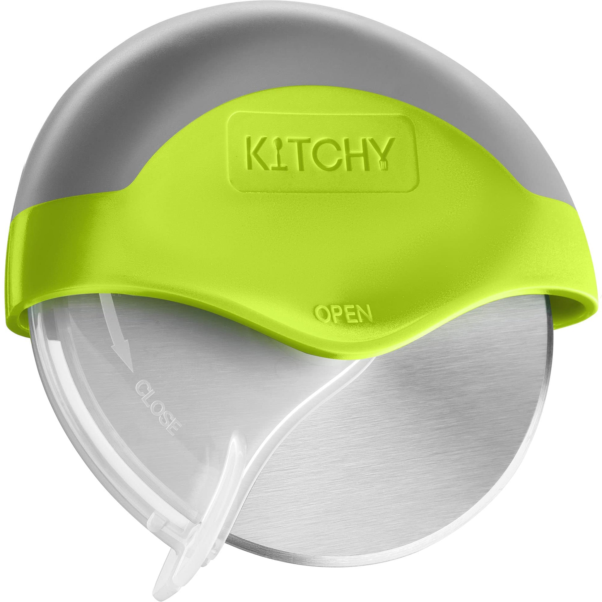 Kitchy Pizza Cutter Wheel, Heavy Duty Ergonomic Pizza Slicer with Easy Grip Non - Slip Handle and Blade Cover, Dishwasher Safe (Green) - SkinNails&Makeup