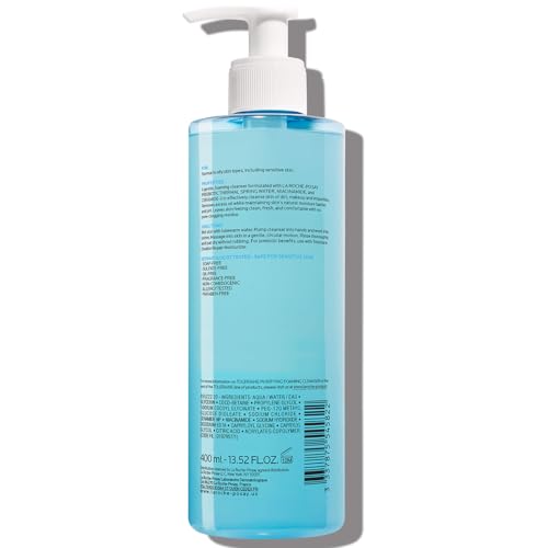 La Roche - Posay Toleriane Purifying Foaming Facial Cleanser, Oil Free Face Wash for Women & Men with Niacinamide + Ceramides, Pore Cleanser Safe For Sensitive Skin, Won’t Dry Out Skin, Soap Free, 400ml - SkinNails&Makeup