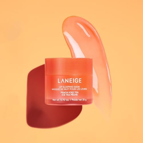 LANEIGE Lip Sleeping Mask in Peach Iced Tea: Hydrating Overnight Lip Treatment with Vitamin C & Butters for Smooth, Soft Lips - My Store