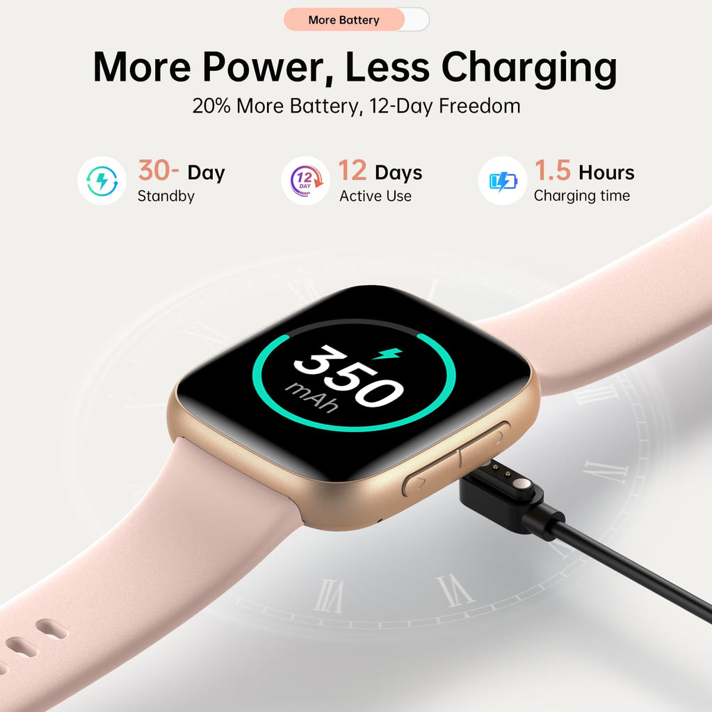 Latest Smart Watches for Women & Men - Performance Upgraded, 1.85 - inch AMOLED HD Display (390x450), 12 - Day Battery Life, 3ATM Waterproof (30m), Call , Health Monitoring, Fitness Tracking Smart Watch - SkinNails&Makeup