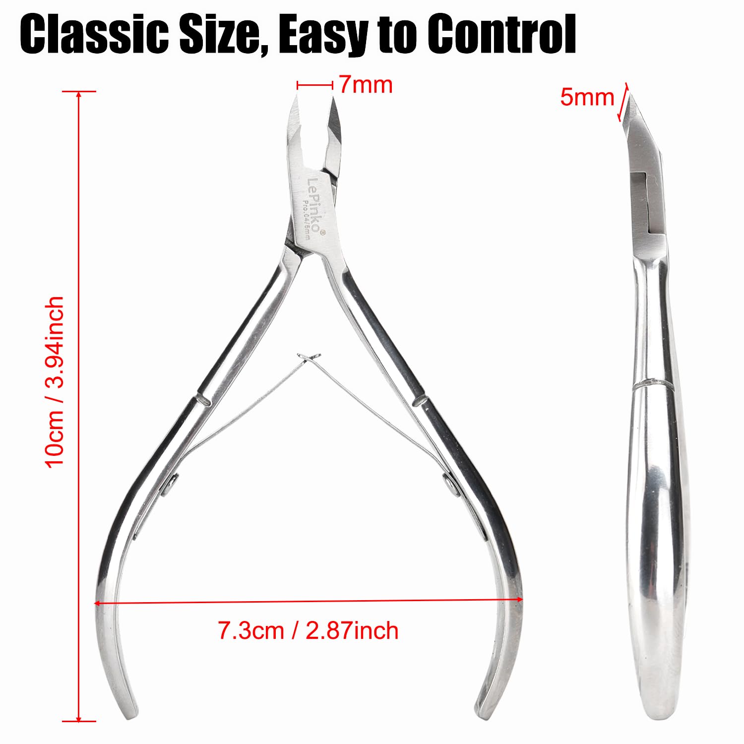 LePinko 4 Packs Upgraded Cuticle Trimmer kit, Sharp Dead Skin Clipper, Labor - saving Cuticula Remover for Fingernail Toenail, Manicure Pedicure Tool for Women Men, 5mm Jaw - My Store