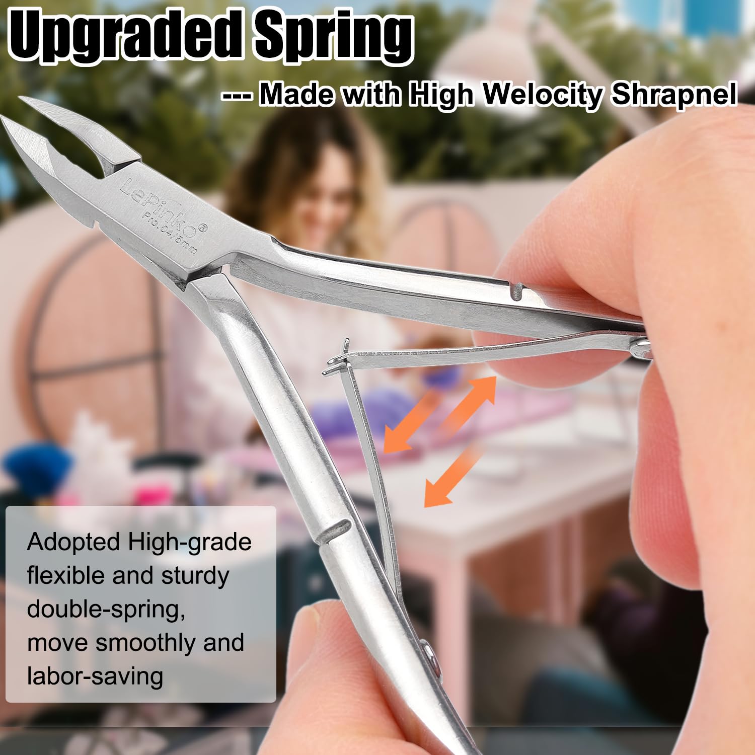 LePinko 4 Packs Upgraded Cuticle Trimmer kit, Sharp Dead Skin Clipper, Labor - saving Cuticula Remover for Fingernail Toenail, Manicure Pedicure Tool for Women Men, 5mm Jaw - My Store