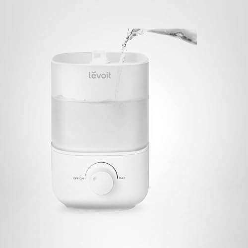 LEVOIT Top - Fill Cool Mist Humidifier for Bedroom & Large Rooms | 2.5L Tank, Quiet, Easy to Clean, Auto Shut - Off - SkinNails&Makeup