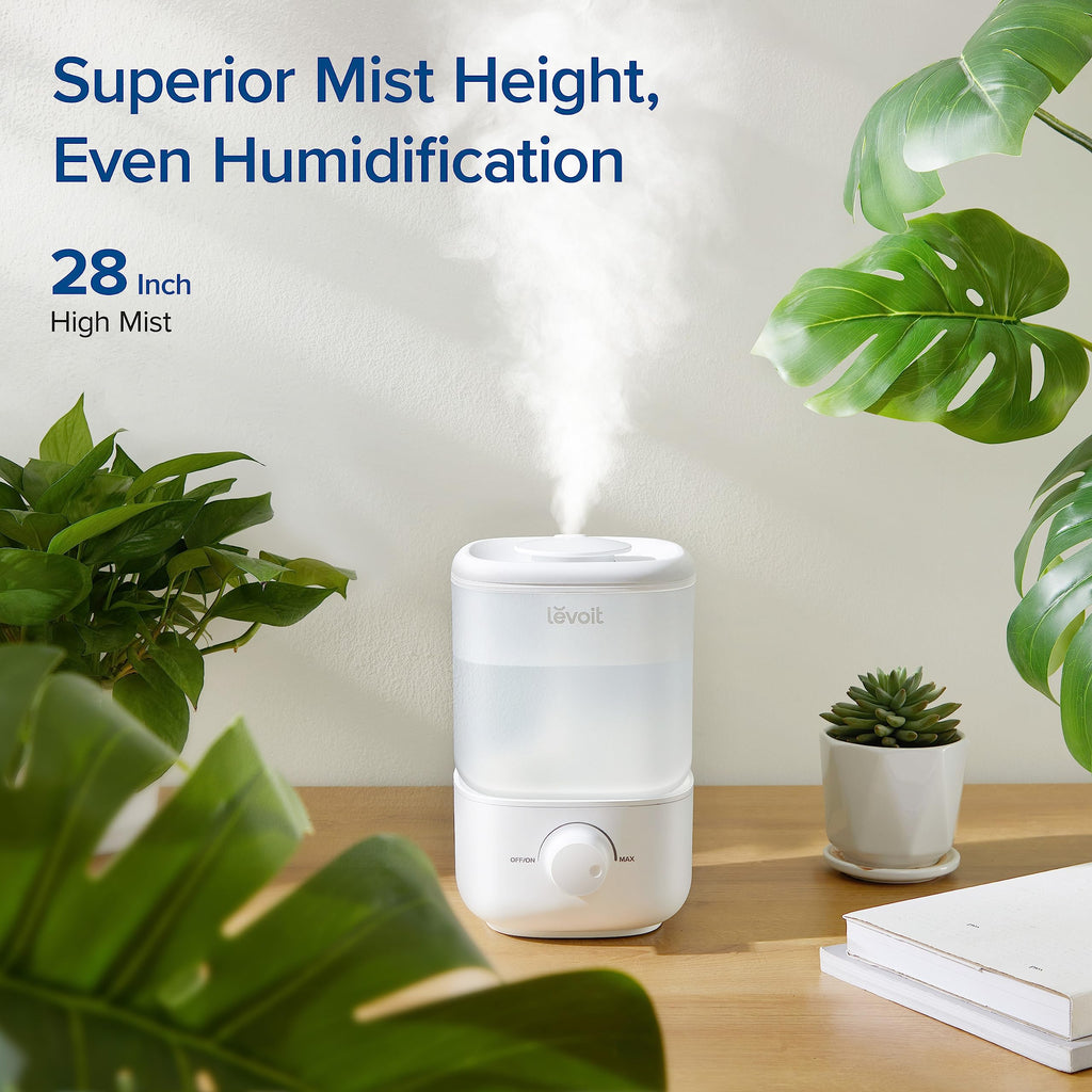 LEVOIT Top - Fill Cool Mist Humidifier for Bedroom & Large Rooms | 2.5L Tank, Quiet, Easy to Clean, Auto Shut - Off - SkinNails&Makeup