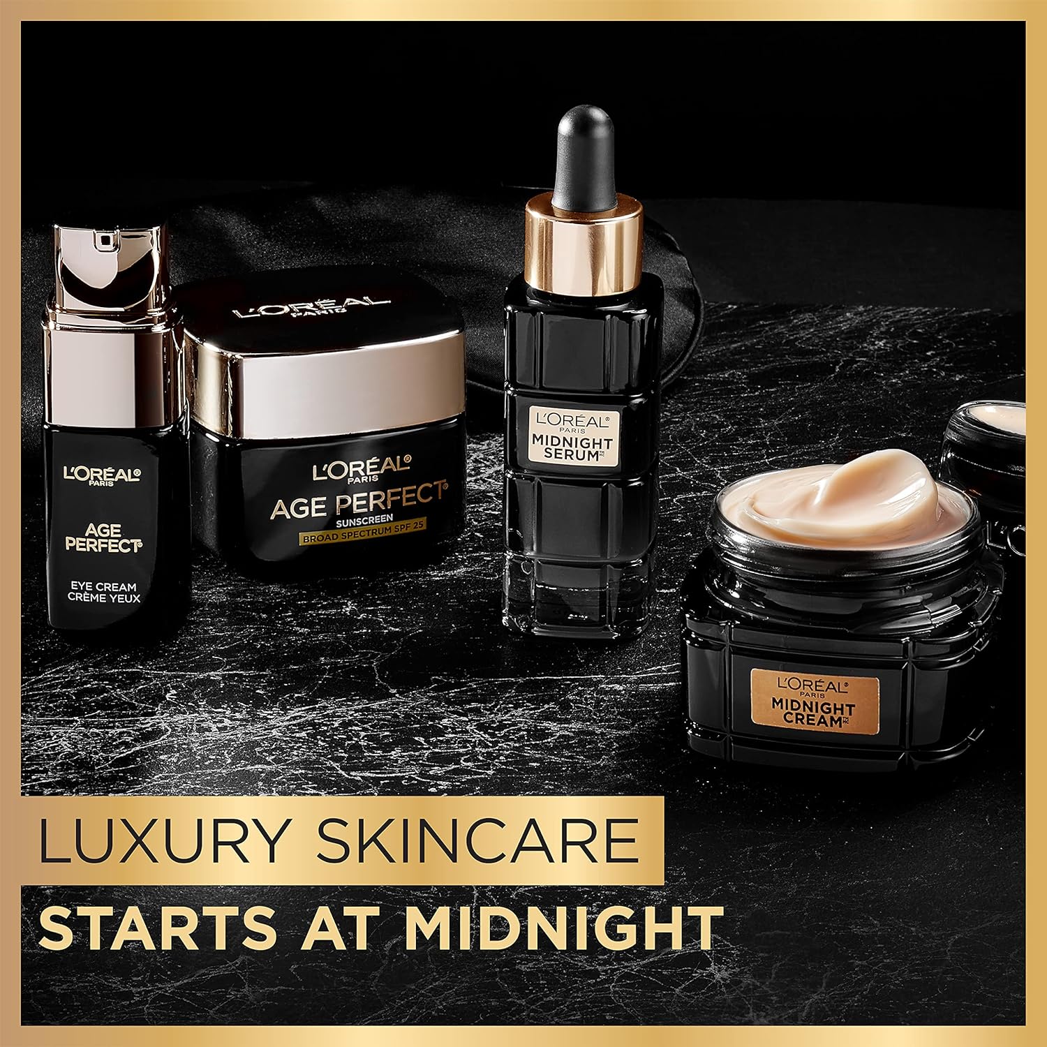 L'Oreal Paris Age Perfect Anti - Aging Midnight Face Serum, Reduce Wrinkles 1oz + Eye Cream Sample - My Store