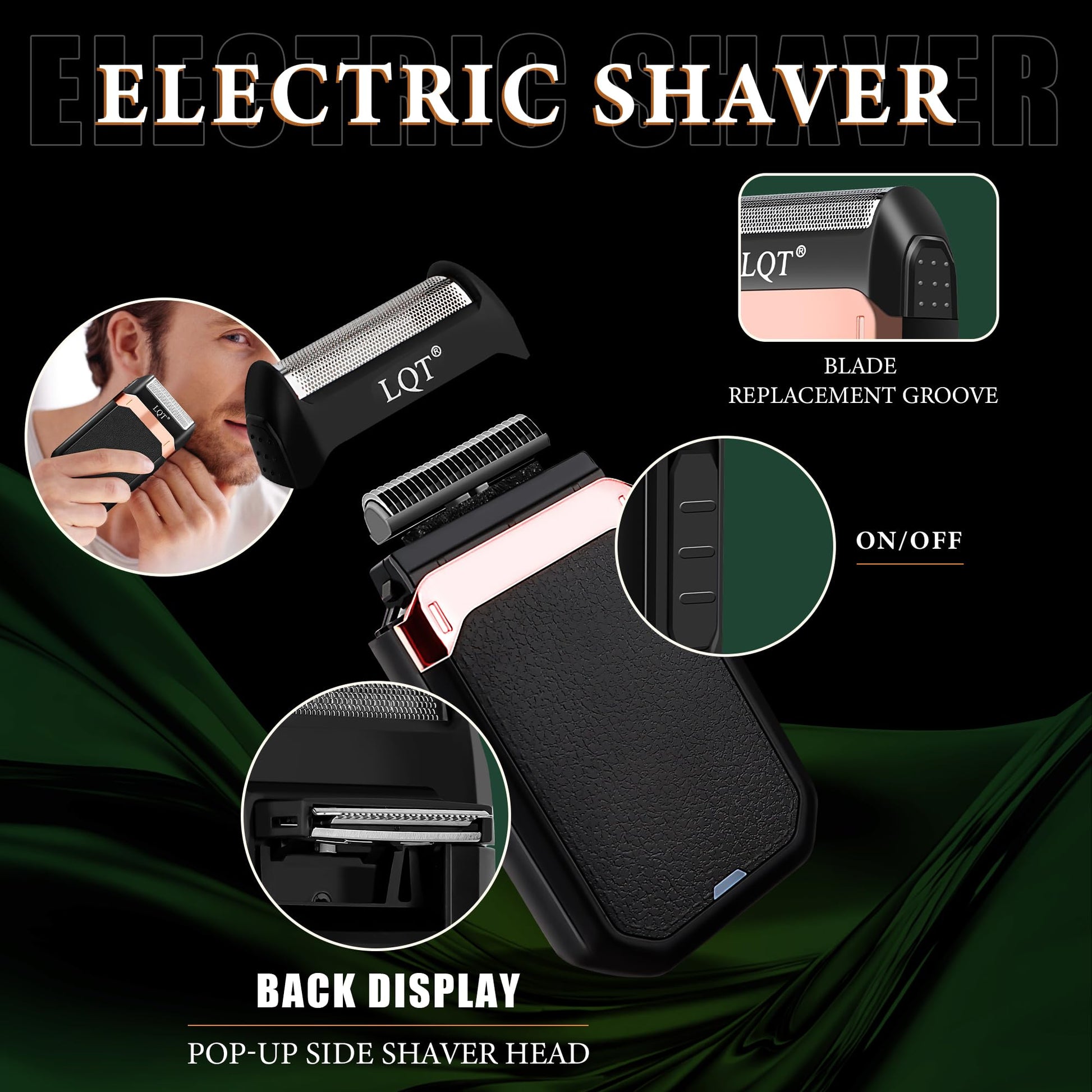LQT Hair Clippers Set for Men, Hair Clipper Trimmer with LED Display, Professional Cordless Hair Clipper Shaver Beard Trimmer, Hair Cutting Machine for Men, Holiday Gift for Him Father's Day Gift - SkinNails&Makeup