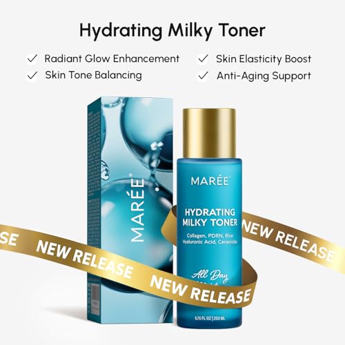 MAREE Exfoliating Toner with Salicylic Acid – AHA BHA Face Exfoliant & Pore Cleaner – BHA Liquid Exfoliant for Sebum & Dead Skin Care Remover – Face Exfoliator – Acido Salicilico Exfoliante Facial - SkinNails&Makeup