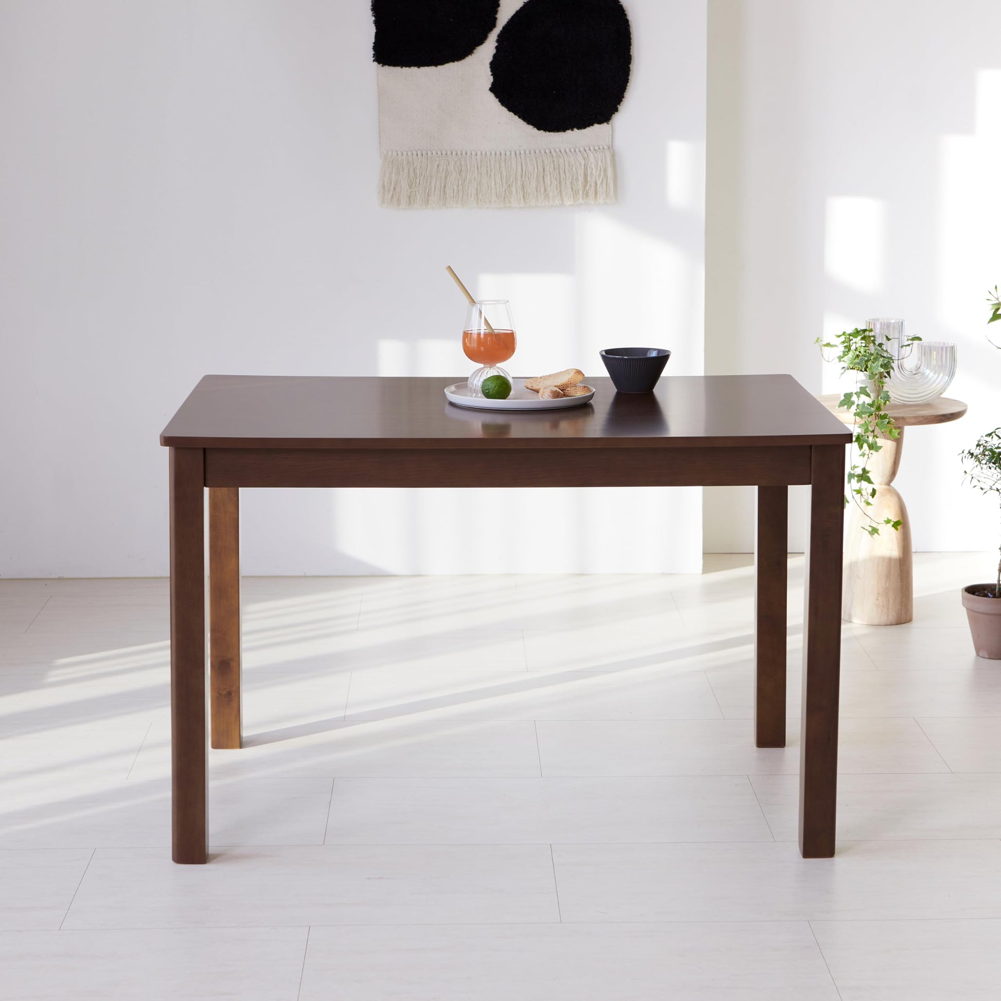 Modern Farmhouse Small Wooden Dining Table - Livinia Cabin 45.3” Solid Wood Kitchen Table - My Store