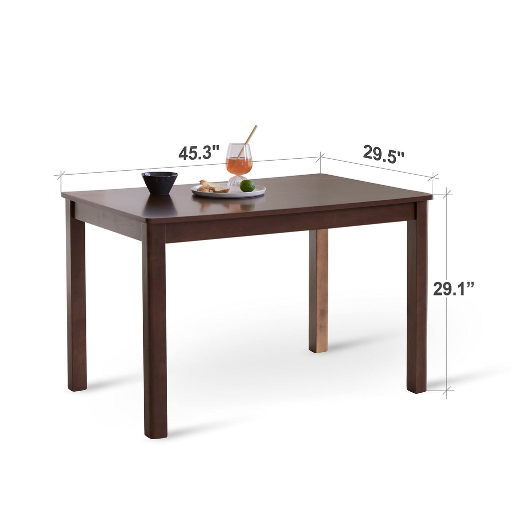 Modern Farmhouse Small Wooden Dining Table - Livinia Cabin 45.3” Solid Wood Kitchen Table - My Store