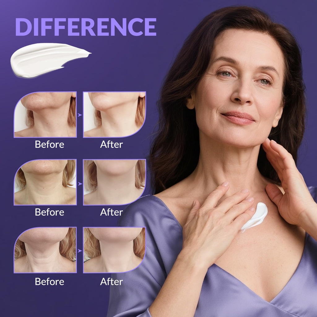 Neck Firming Cream, Wrinkle Cream for Women, Retinol Moisturizer with Collagen and Hyaluronic Acid for Neck, Face and Décolleté, 1.76 fl oz - SkinNails&Makeup