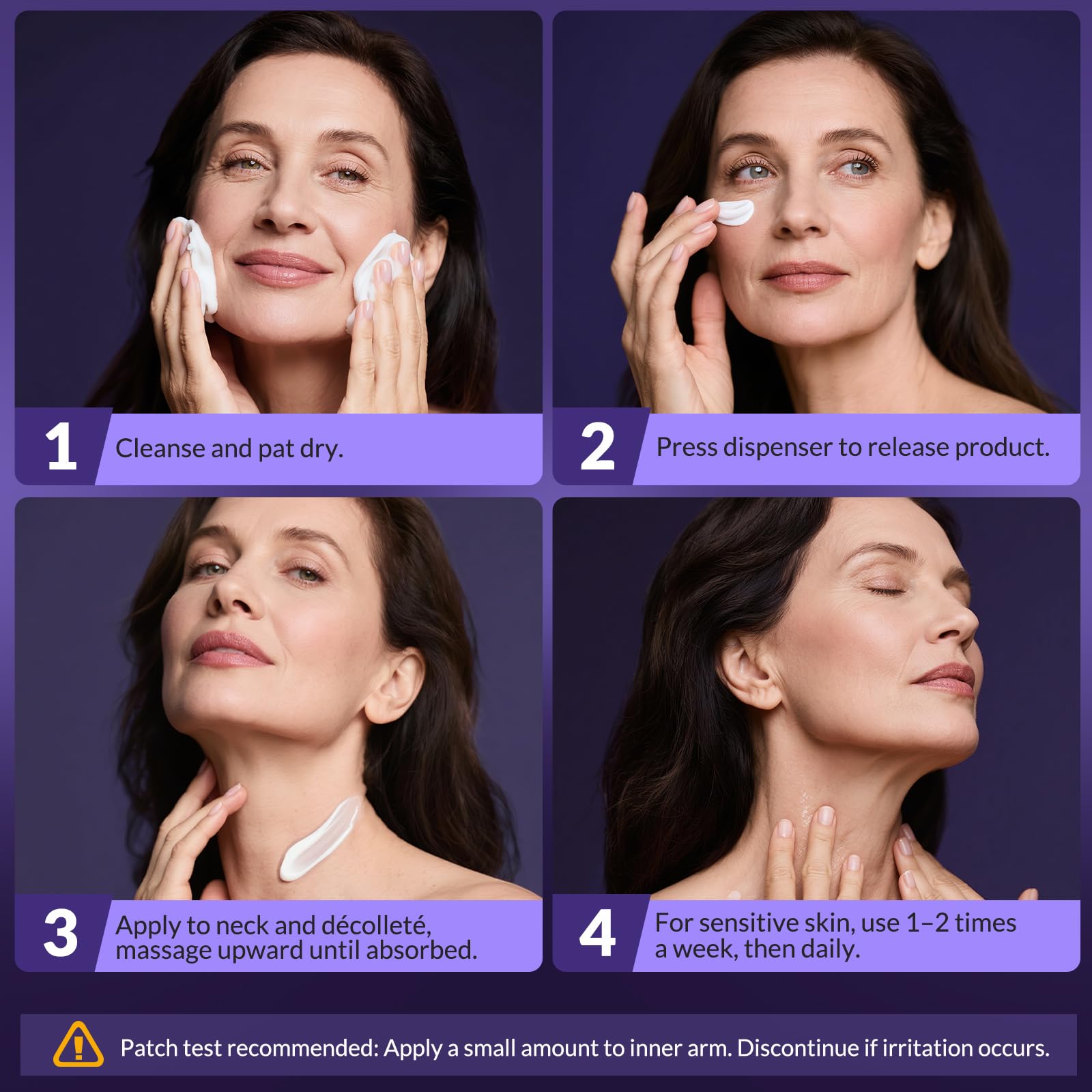 Neck Firming Cream, Wrinkle Cream for Women, Retinol Moisturizer with Collagen and Hyaluronic Acid for Neck, Face and Décolleté, 1.76 fl oz - SkinNails&Makeup