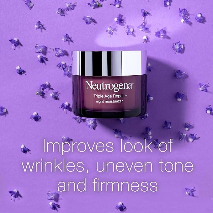 Neutrogena Triple Age Repair Night Cream, 1.7oz Jar, Anti - Aging Face Cream, Face Moisturizer For Women & Men, Hydrating Night Face Moisturizer for Even Skin Tone & Firming, Vitamin C - My Store