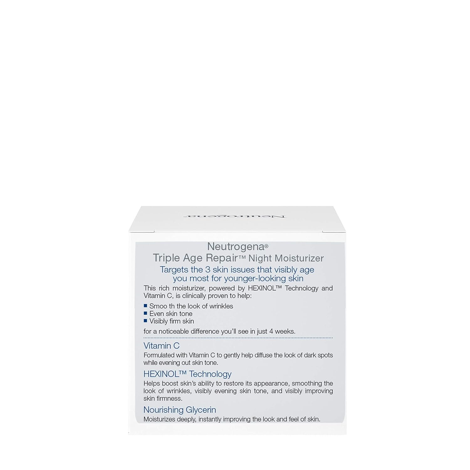Neutrogena Triple Age Repair Night Cream, 1.7oz Jar, Anti - Aging Face Cream, Face Moisturizer For Women & Men, Hydrating Night Face Moisturizer for Even Skin Tone & Firming, Vitamin C - My Store