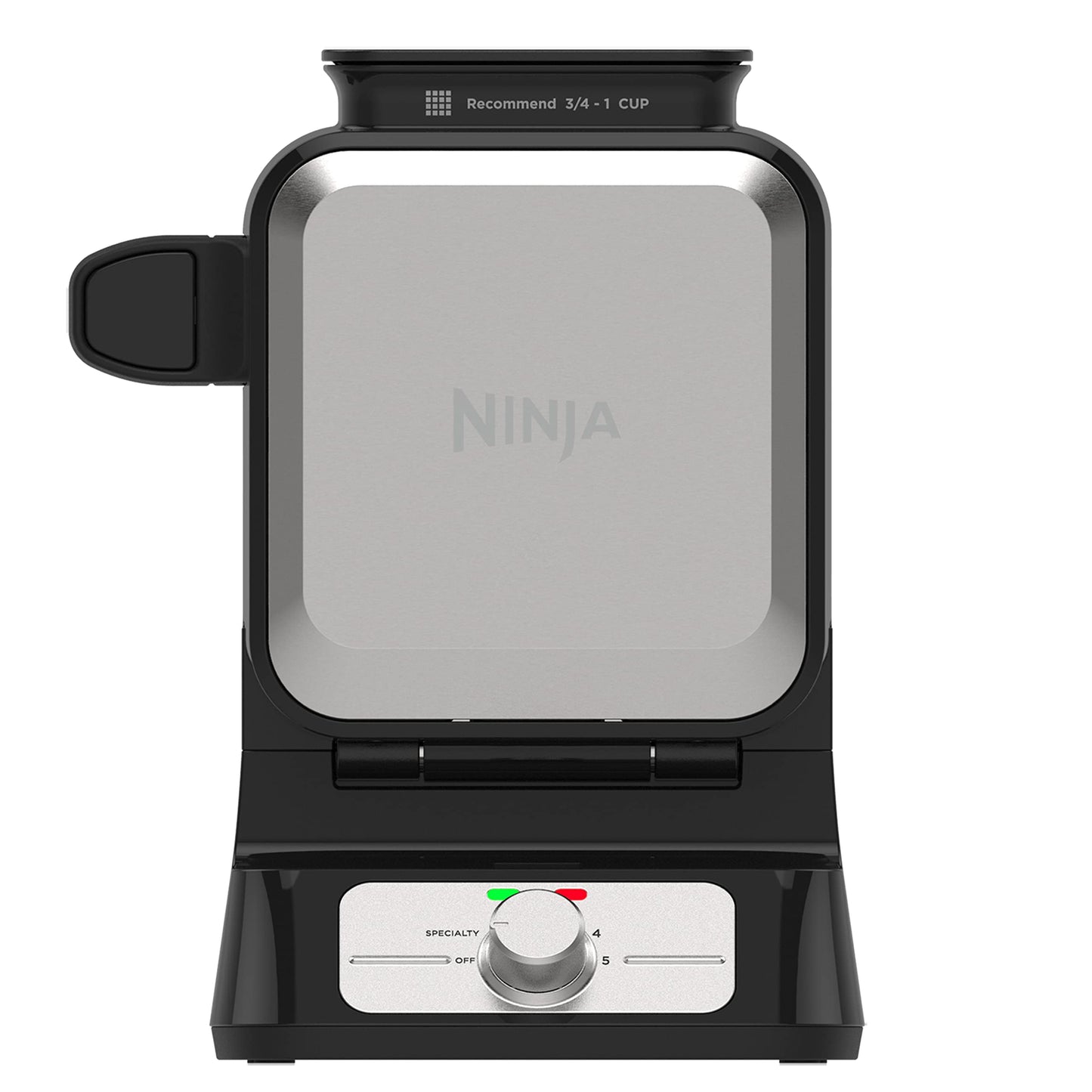 Ninja Belgian Waffle Maker Pro | Vertical Design | 5 Shade Settings with Precision - Pour Cup & Chef - curated Recipe Guide | Black & Silver | BW1001 - SkinNails&Makeup