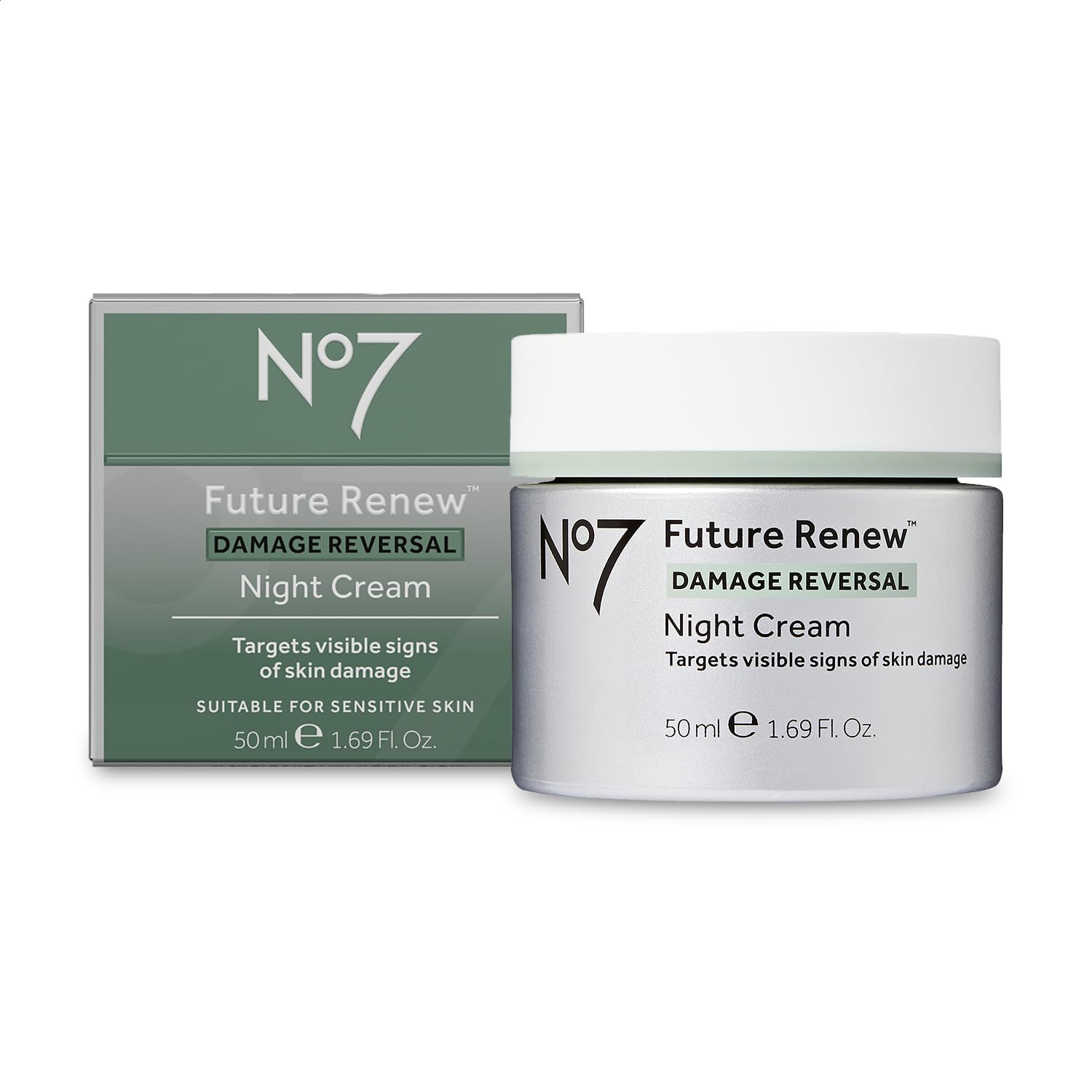 No7 Future Renew Damage Reversal Night Cream - Anti Aging Face Moisturizer - Infused with Peptide Technology to Reverse Visible Signs of Damage - Skin Barrier Repair for Dry Skin (1.69 Oz - My Store