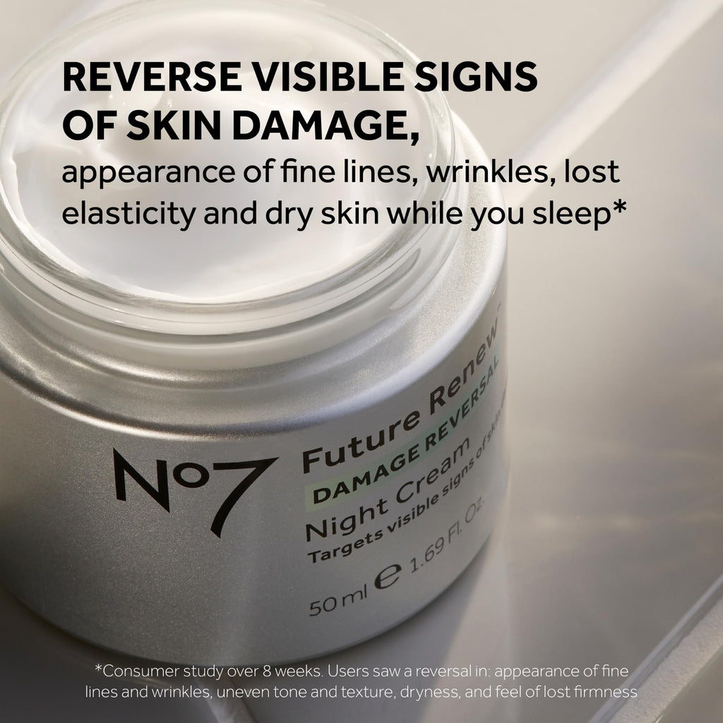 No7 Future Renew Damage Reversal Night Cream - Anti Aging Face Moisturizer - Infused with Peptide Technology to Reverse Visible Signs of Damage - Skin Barrier Repair for Dry Skin (1.69 Oz - My Store