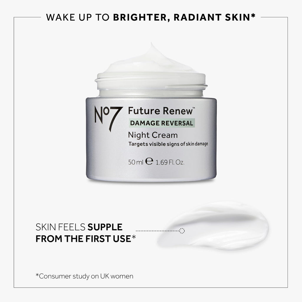 No7 Future Renew Damage Reversal Night Cream - Anti Aging Face Moisturizer - Infused with Peptide Technology to Reverse Visible Signs of Damage - Skin Barrier Repair for Dry Skin (1.69 Oz - My Store