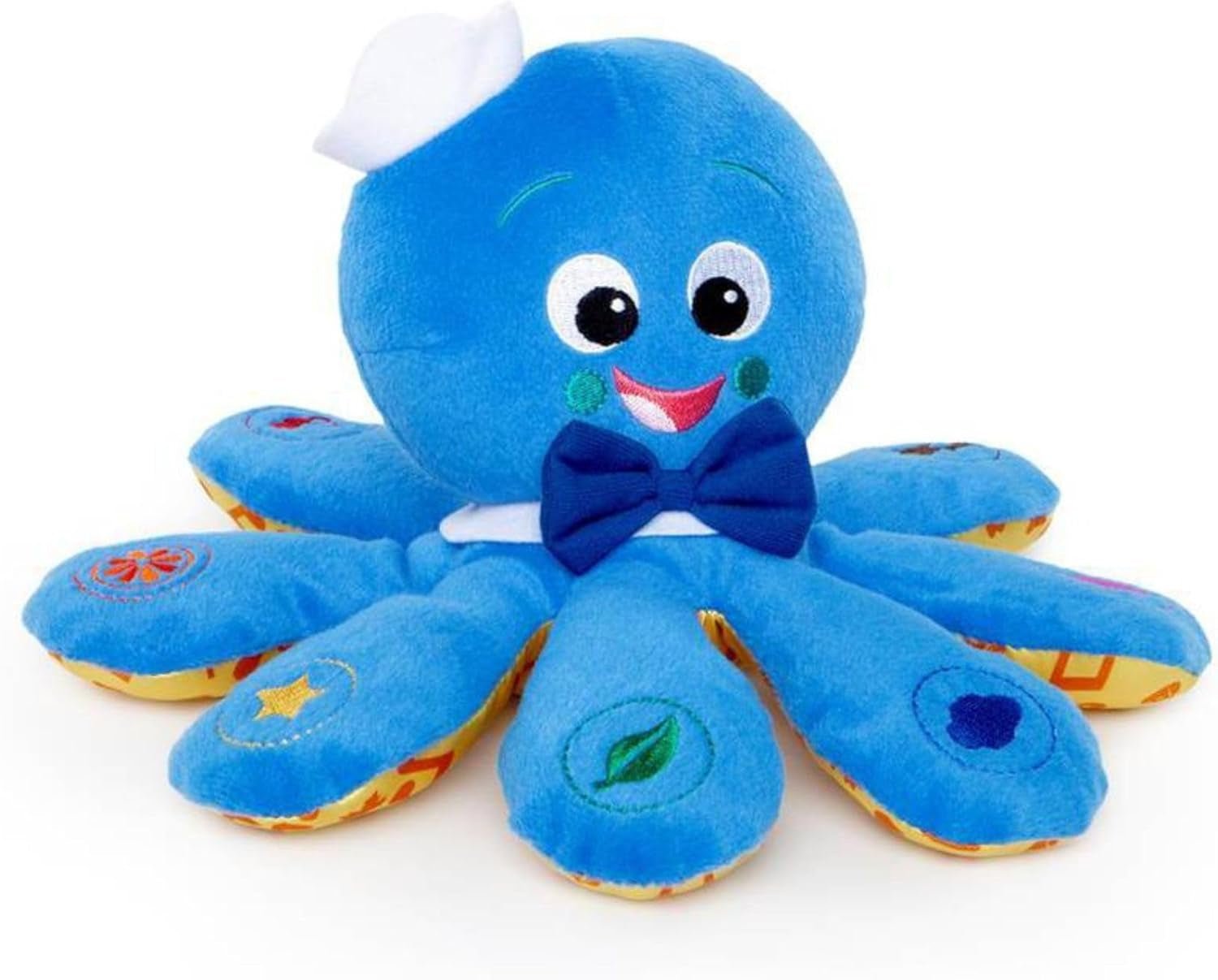 Octoplush Musical Huggable Stuffed Animal Plush Toy, Learn Colors in 3 Languages, Blue, 11" Age 3 Month and Up, - SkinNails&Makeup
