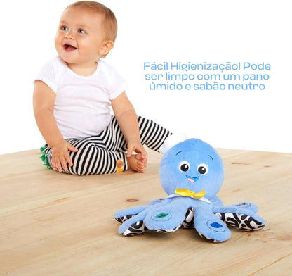 Octoplush Musical Huggable Stuffed Animal Plush Toy, Learn Colors in 3 Languages, Blue, 11" Age 3 Month and Up, - SkinNails&Makeup