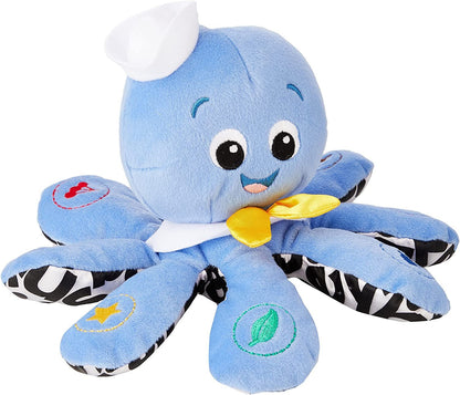 Octoplush Musical Huggable Stuffed Animal Plush Toy, Learn Colors in 3 Languages, Blue, 11" Age 3 Month and Up, - SkinNails&Makeup