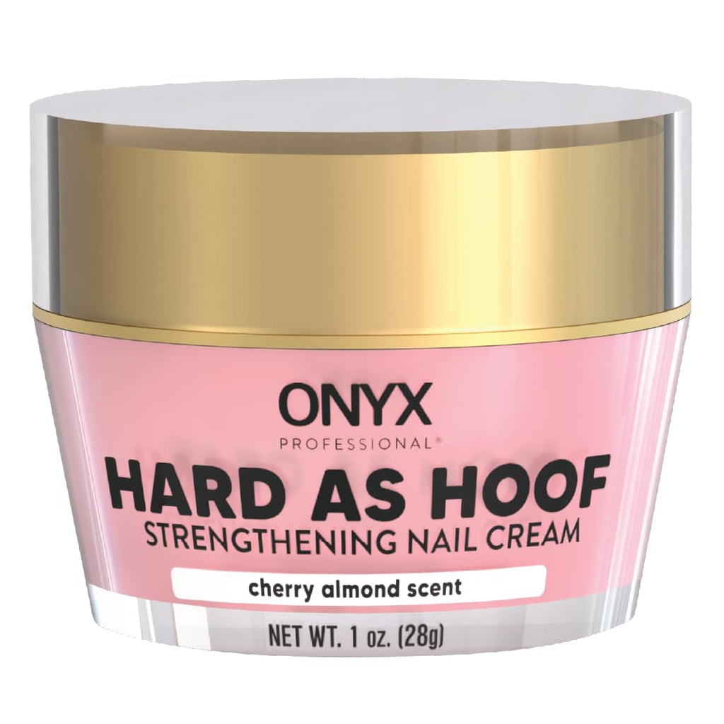 Onyx Professional Hard as Hoof Nail Strengthening Cream, Cherry Almond Scent - Made in USA, Nail Growth & Conditioning Cuticle Cream Stops Splits, Chips, Cracks & Strengthens Nails, 1 oz - My Store