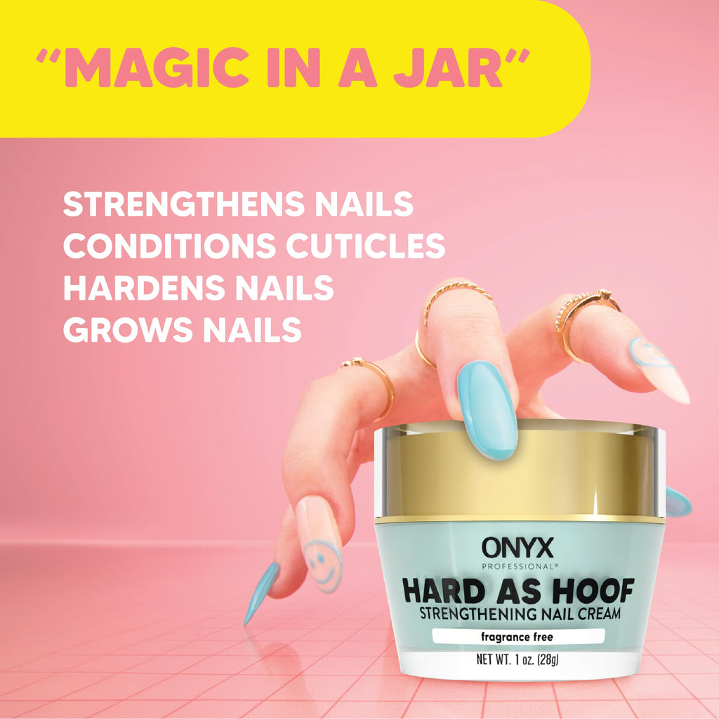 Onyx Professional Hard As Hoof Nail Strengthening Cream, Unscented - Nail Growth & Conditioning Cuticle Cream Stops Splits, Chips, Cracks & Strengthens Nails, 1 oz - My Store