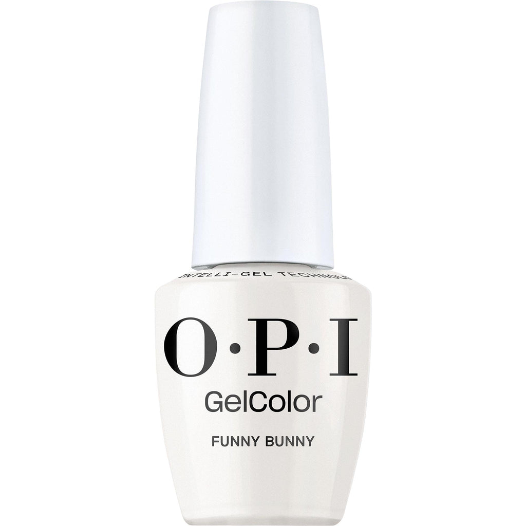 OPI GelColor Funny Bunny | Sheer Soft White Crème LED Cure Gel Nail Polish | Salon - Quality Shine, Long - Lasting Wear | Vegan & HEMA Free | 0.5 Fl Oz - SkinNails&Makeup