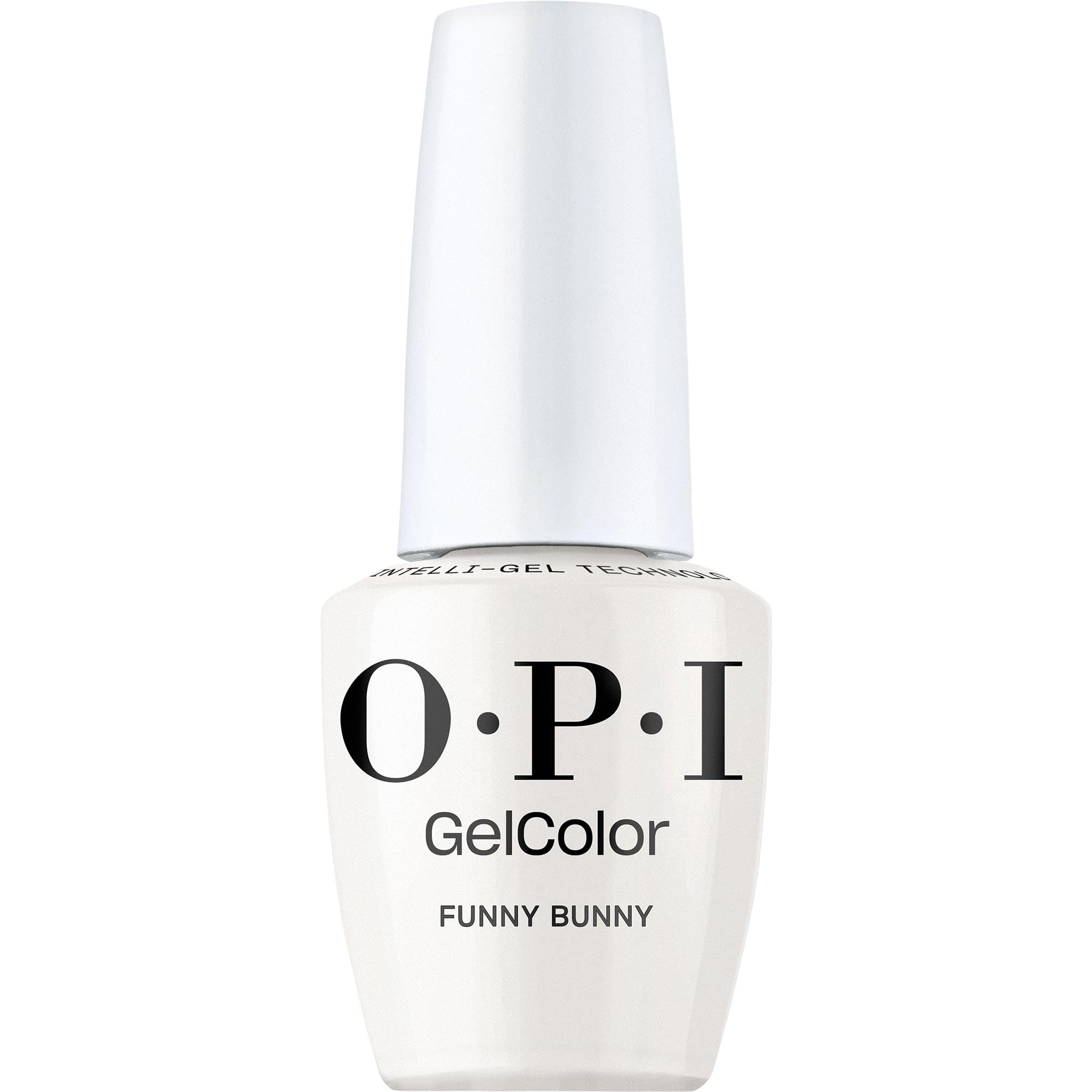 OPI GelColor Funny Bunny | Sheer Soft White Crème LED Cure Gel Nail Polish | Salon - Quality Shine, Long - Lasting Wear | Vegan & HEMA Free | 0.5 Fl Oz - SkinNails&Makeup