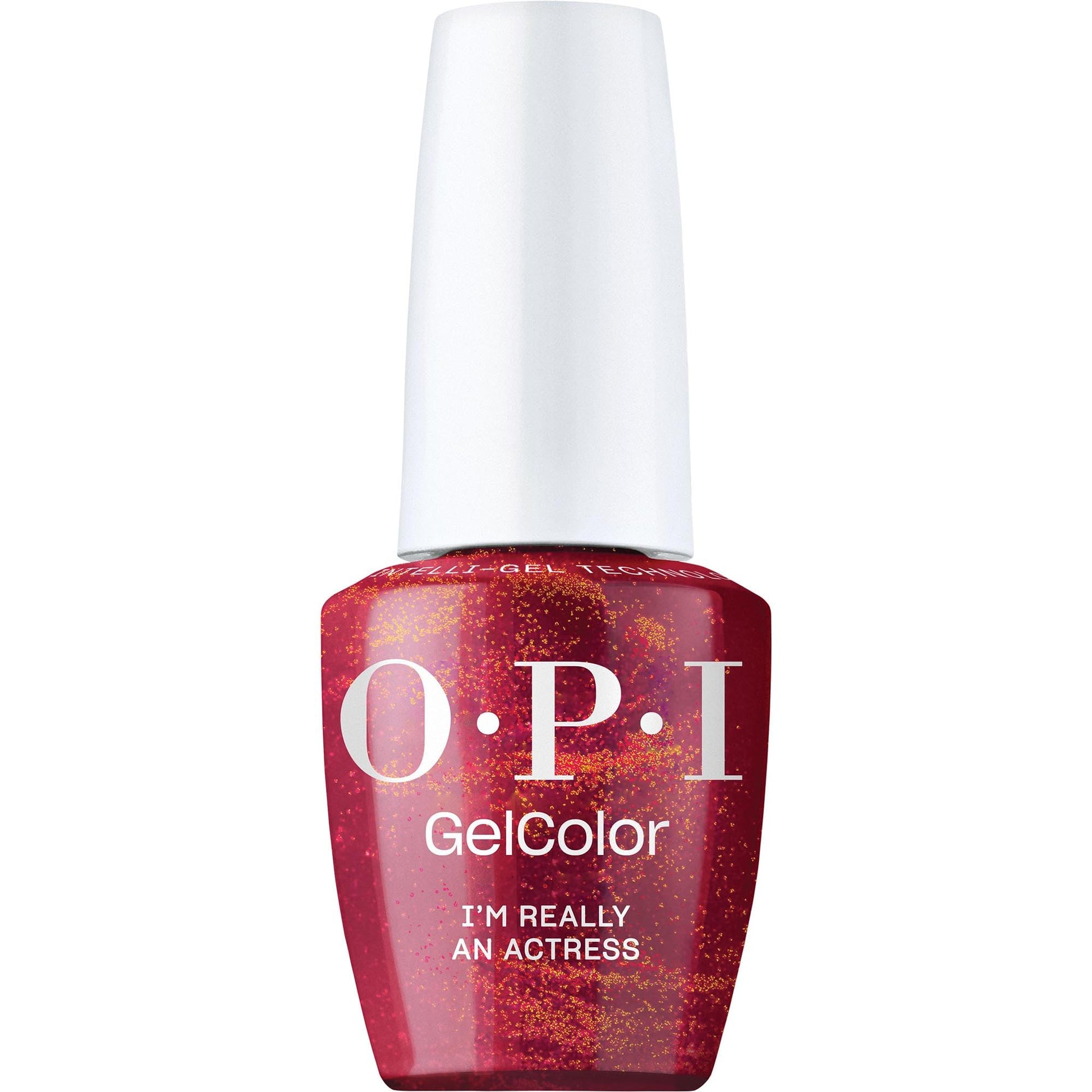 OPI GelColor I’m Really an Actress | Opaque Cool Red Shimmer LED Cure Gel Nail Polish | Salon - Quality Shine, Long - Lasting Wear | Vegan & HEMA Free | 0.5 Fl Oz - SkinNails&Makeup